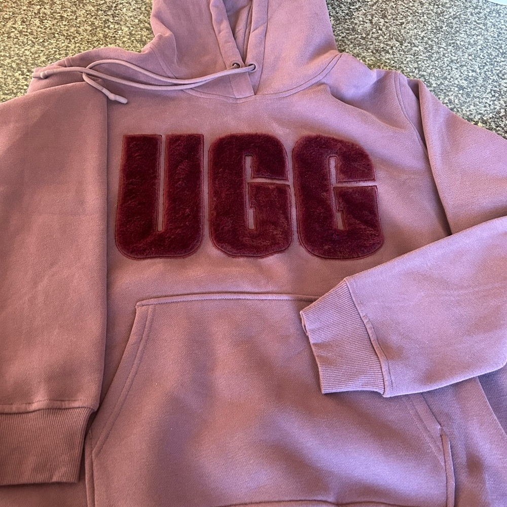 UGG Women's Rey Fuzzy Faux Fur Hoodie